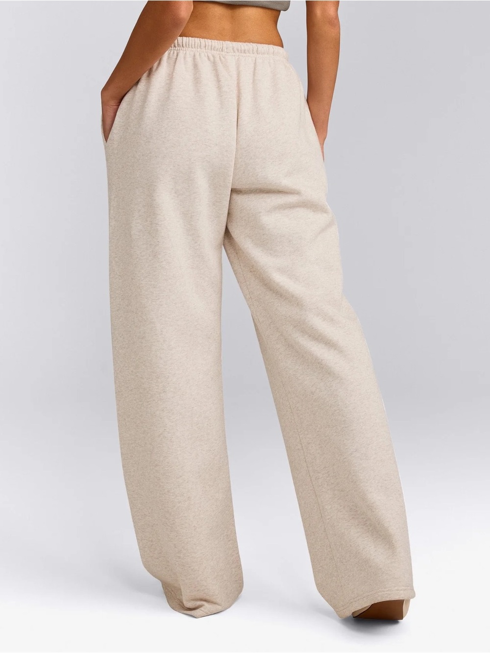 ONER ACTIVE FOUNDATIONS ALL SEASON STRAIGHT LEG SWEATPANTS IN OAT MARL - Picture 7 of 8